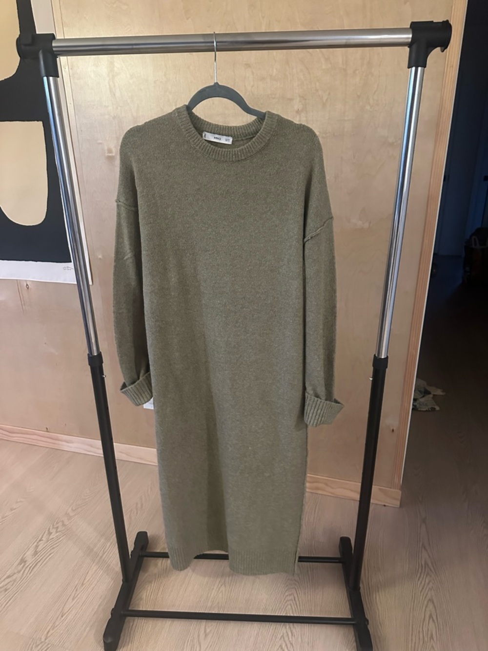 Olive Knit Sweater Dress - Mango